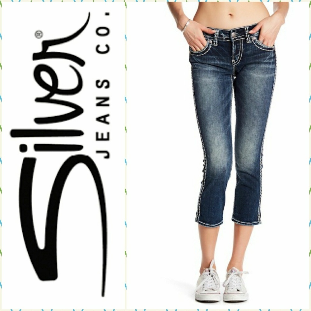 Silver jeans co. Mid capri.Suki.